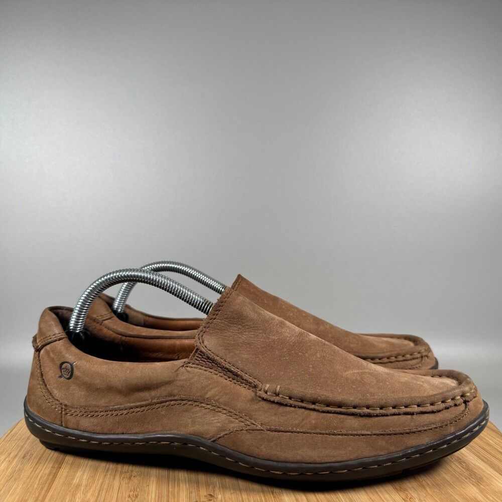 S Born Men’s Brown Leather‎ Loafers Size 8 M Slip-On Casual Comfort Shoes